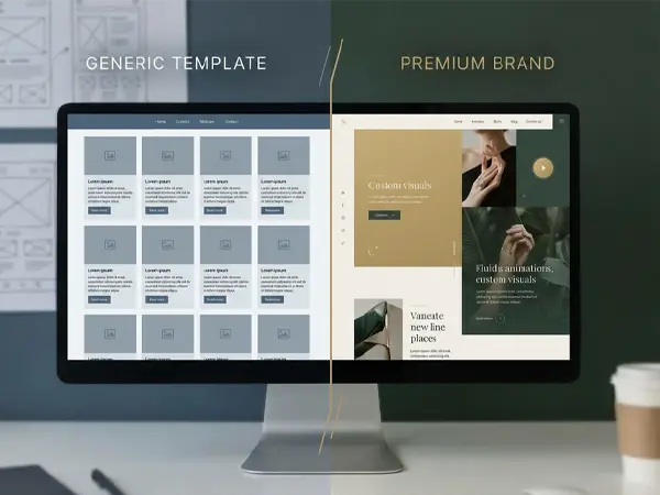 Custom website vs template website